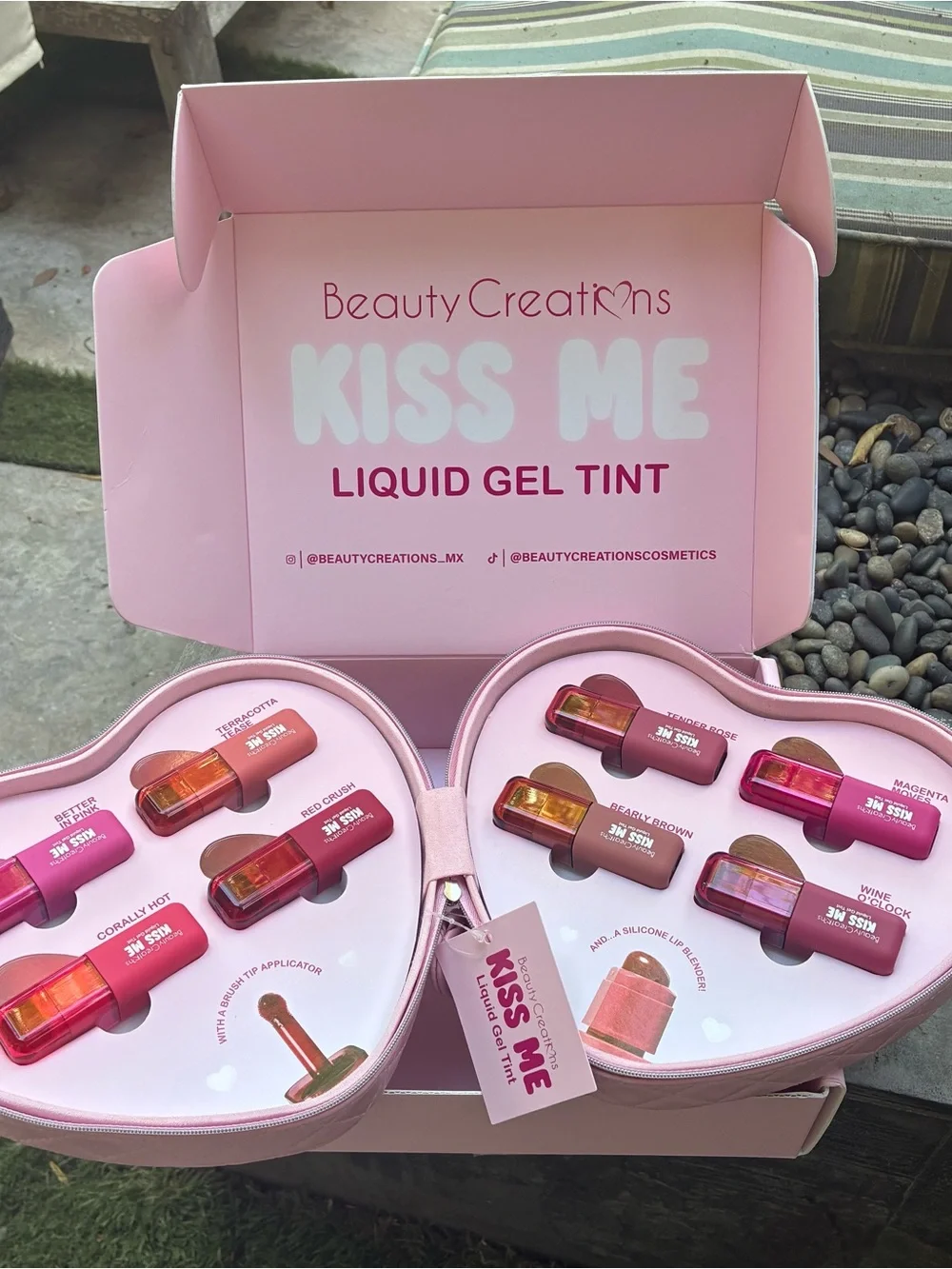 Beauty Creations Kiss Me Liquid Gel Tint Set - Pink Shades